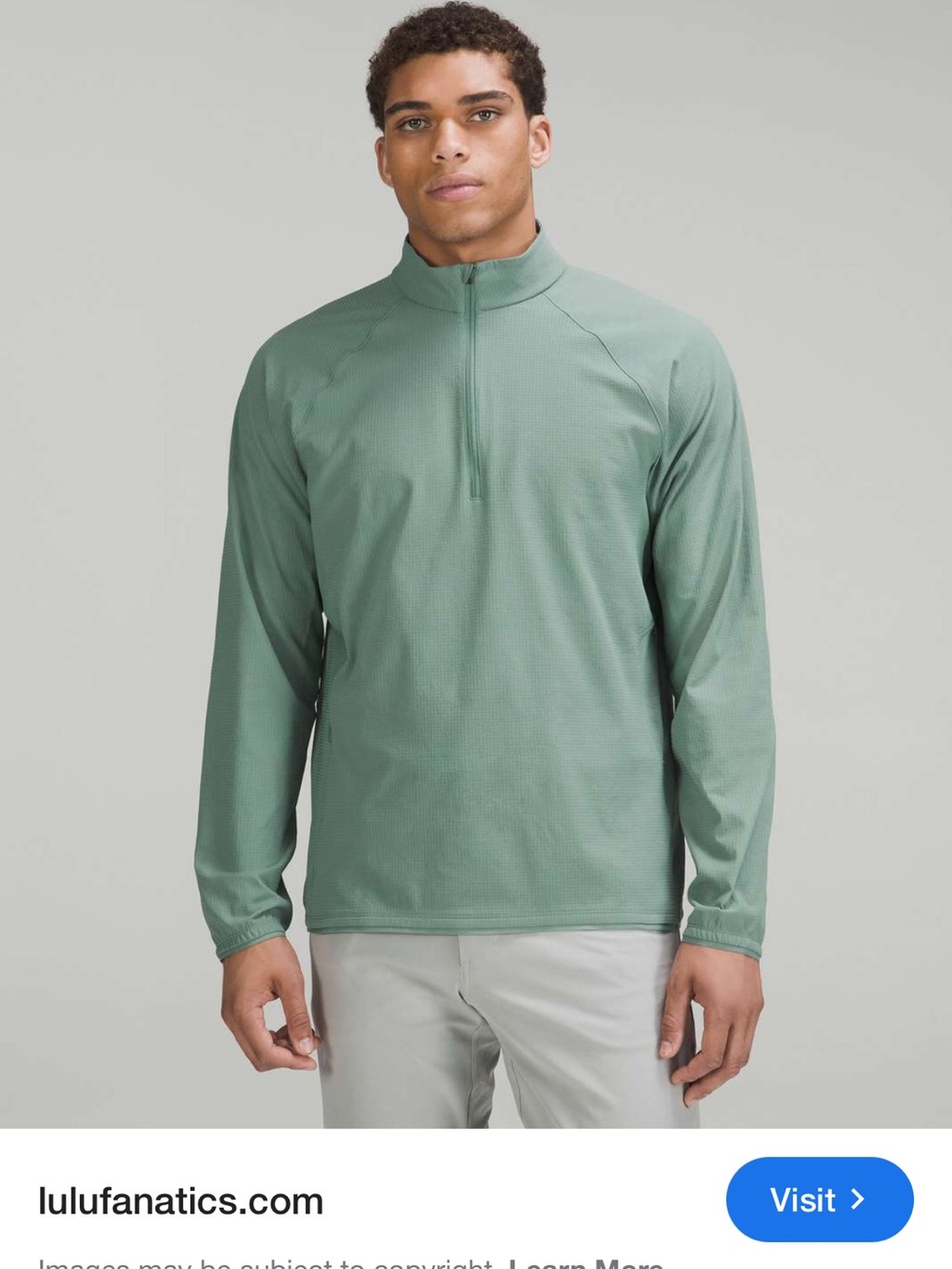 Lululemon Men's Golf Half Zip in Tidewater Teal Men’s Medium